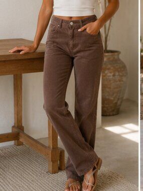 Peace love brown corduroy pants size 7